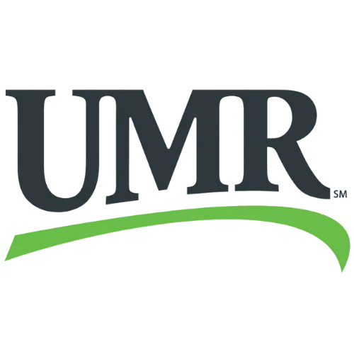 The UMR logo features large dark gray letters UMR above a green curved line on a light gray background.